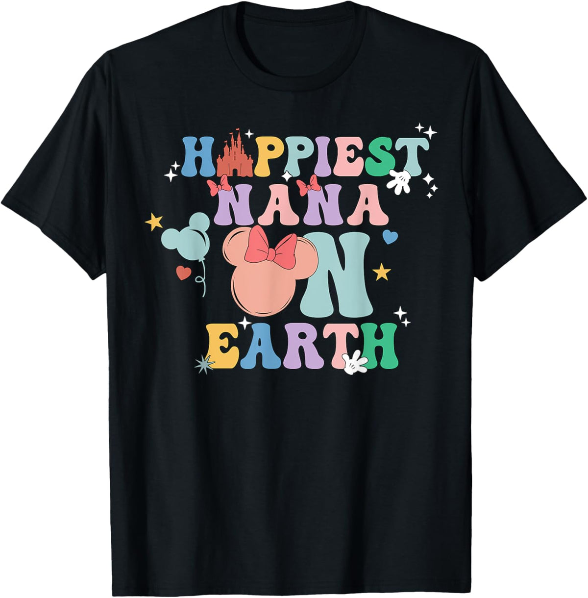 Happiest Nana On Earth Groovy Mom Mother&#39;s Day Mother Shirt