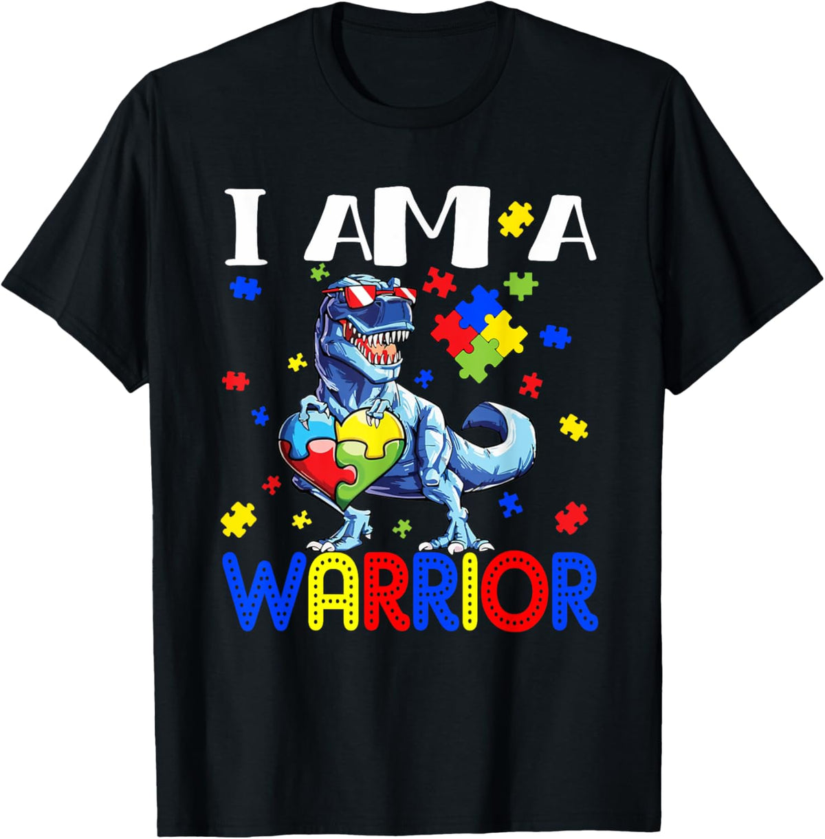 I Am A Warrior Autism Boys Family Dinosaur Autism Awareness