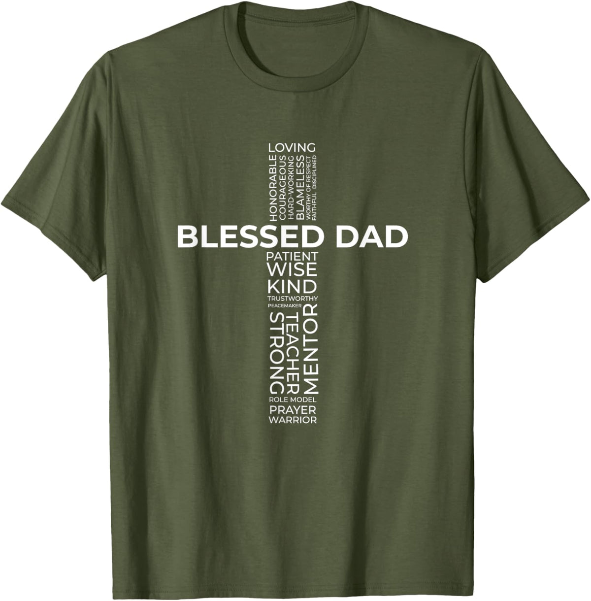 Christian Blessed Dad Cross Father&#39;s Day Shirt