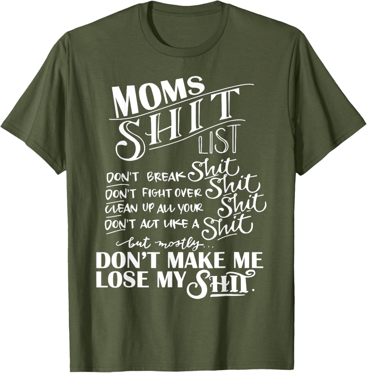 Mom Shit List Momlife Funny Mom Mothers Day