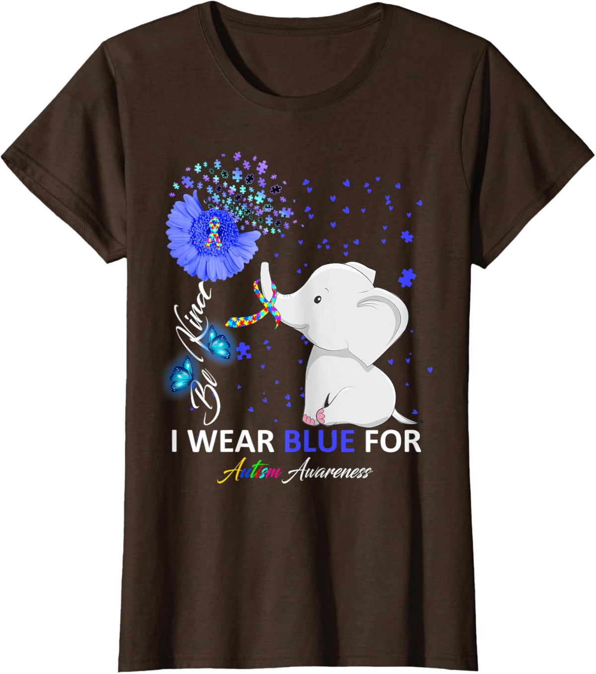 I Wear Blue Autism Awareness - Elephant Autism Awareness