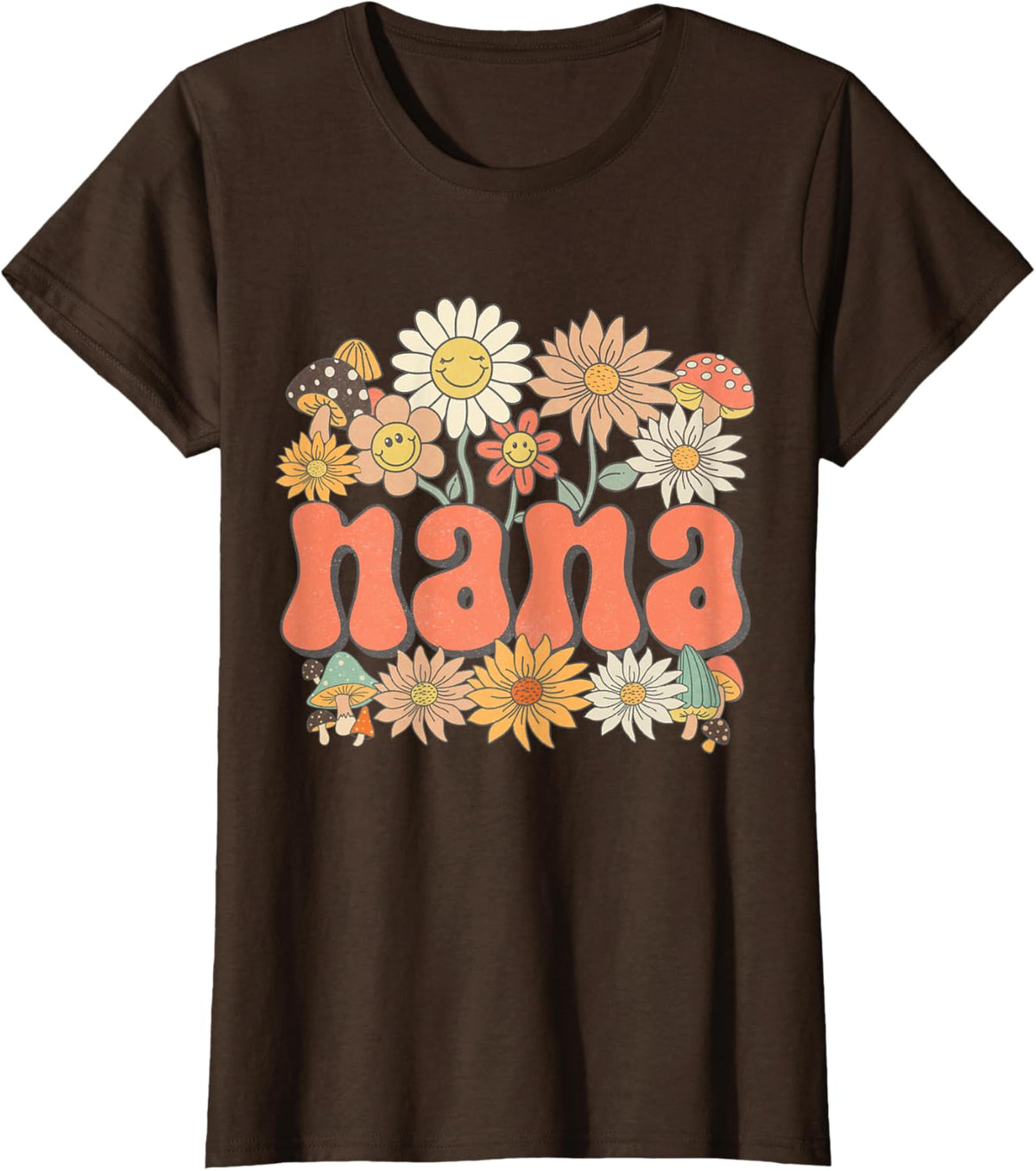 Groovy Nana Floral Hippie Retro Daisy Flower Mother&#39;s Day
