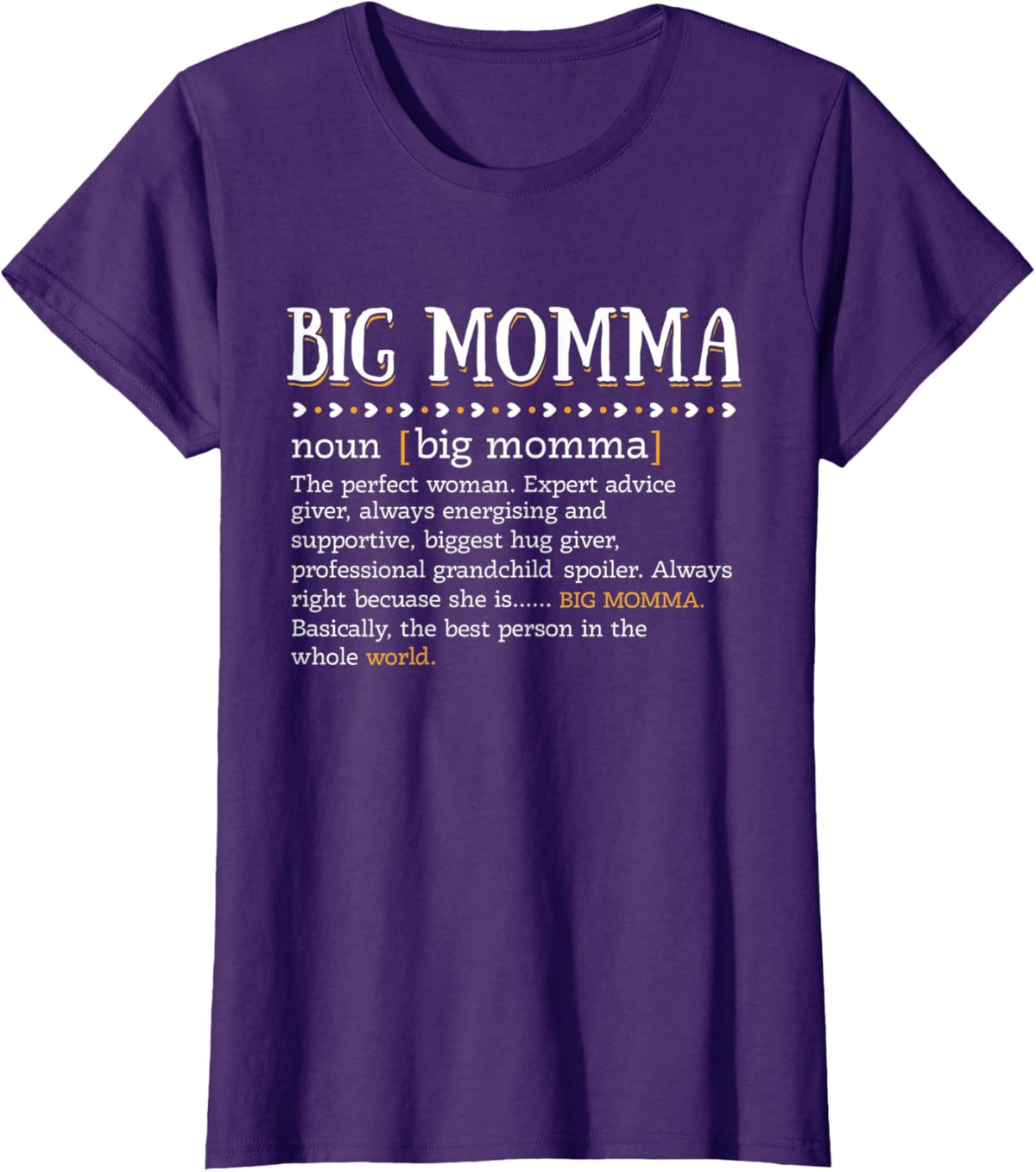 Womens Funny BIG MOMMA Definition Cute Mom Grandma Mother\u2019s Day