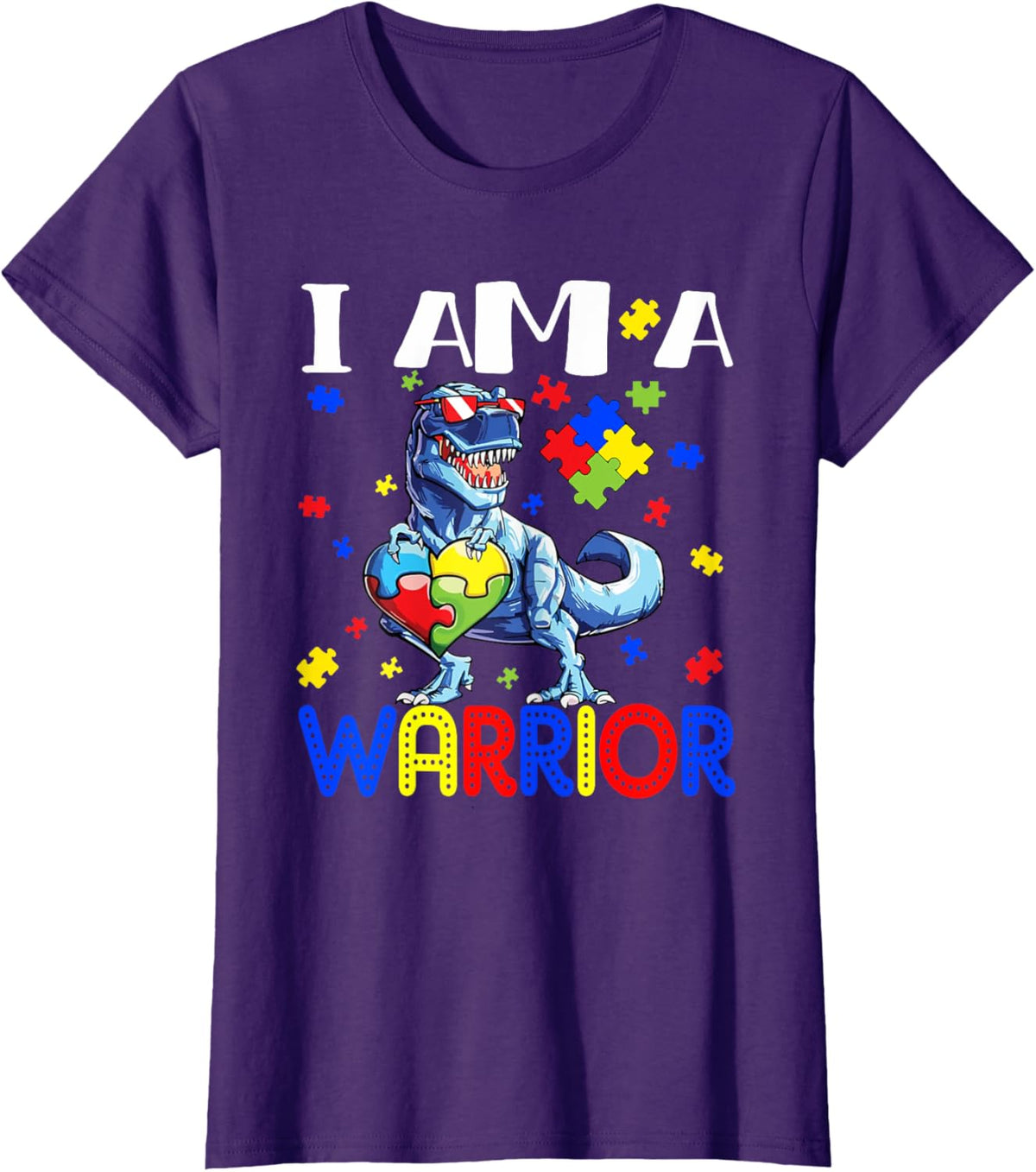 I Am A Warrior Autism Boys Family Dinosaur Autism Awareness