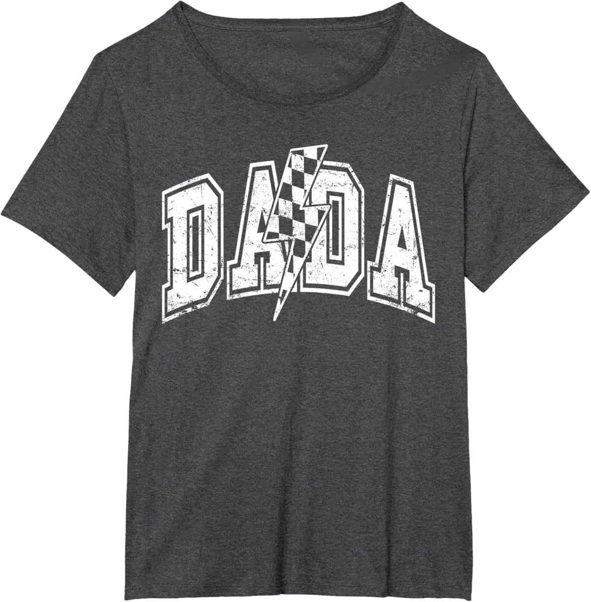 Dada Lightning Bolt Checkered Varsity Dad Men Father&#39;s Day