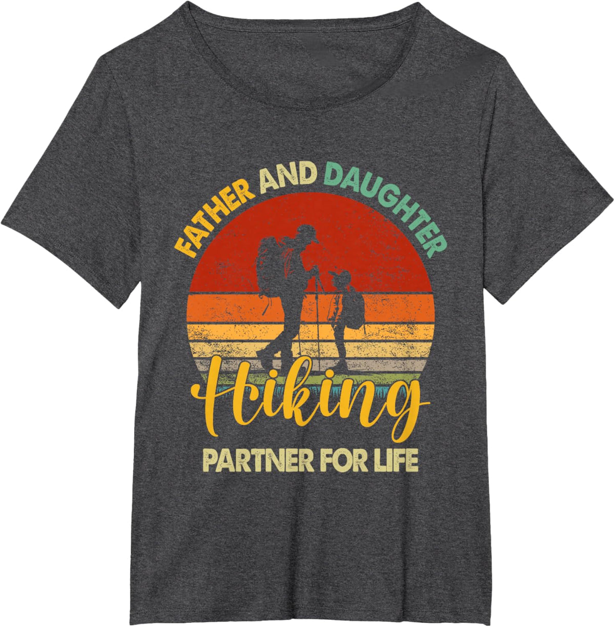 Retro Father Daughter Hiking Partner For Life Fathers Day