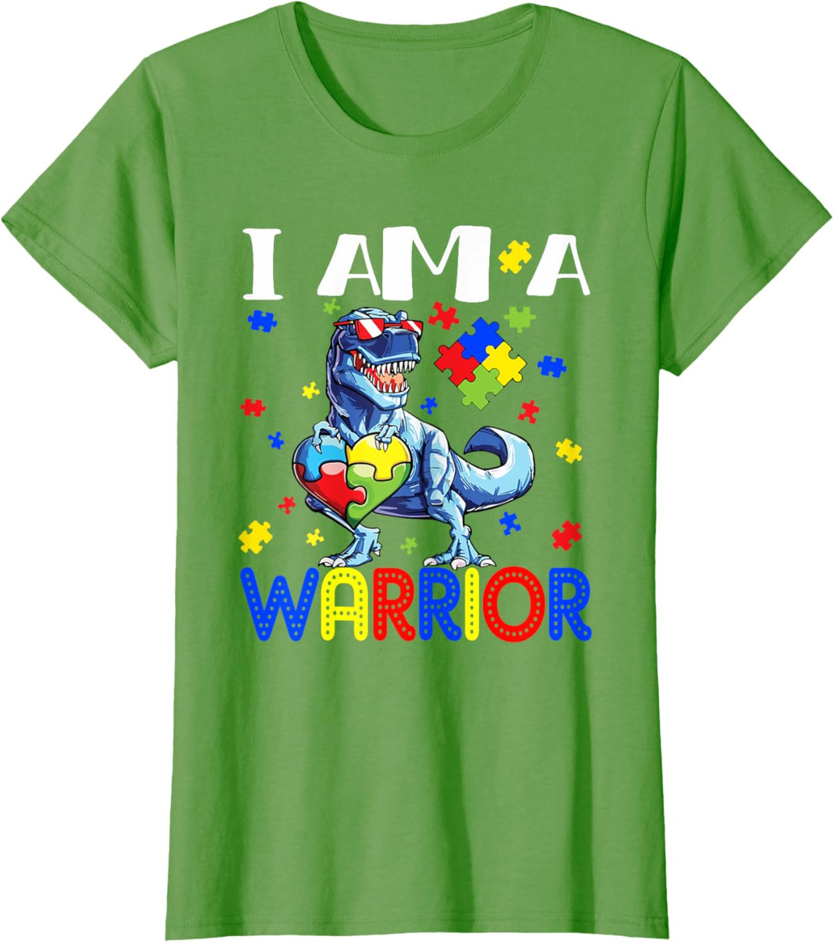 I Am A Warrior Autism Boys Family Dinosaur Autism Awareness