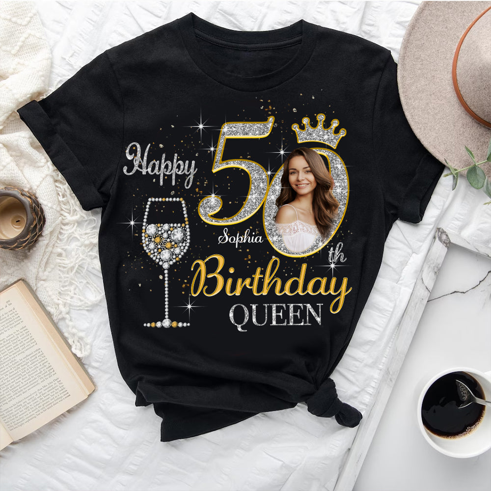 50th Birthday Shirts, Custom Birthday Shirts, Turning 50 Shirt, Gifts For Women Turning 50, 50 And Fabulous Shirt, 50th Birthday Shirts For Her-YPT-HMT