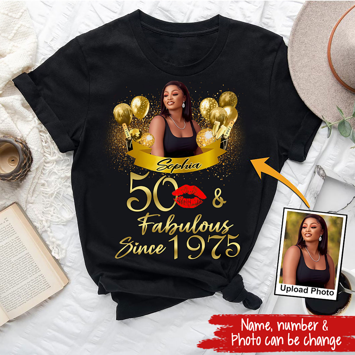 50th Birthday Shirts, Custom Birthday Shirts, Turning 50 Shirt, Gifts For Women Turning 50, 50 And Fabulous Shirt, 1975 Shirt, 50th Birthday Shirts For Her-YPT-HMT