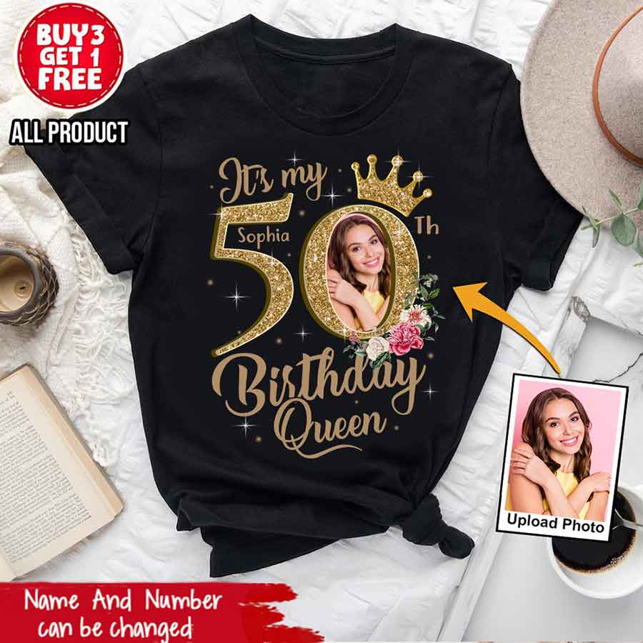 50th Birthday Shirts, Custom Birthday Shirts, Turning 50 Shirt, Gifts For Women Turning 50, 50 And Fabulous Shirt, 50th Birthday Shirts For Her-YPT-HCT