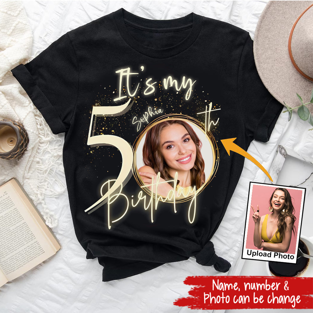 50th Birthday Shirts, Custom Birthday Shirts, Turning 50 Shirt, Gifts For Women Turning 50, 50 And Fabulous Shirt, 50th Birthday Shirts For Her-YPT-HMT