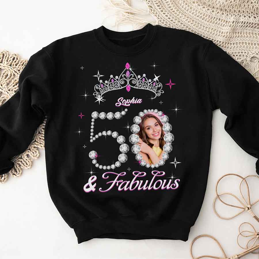 50th Birthday Shirts, Custom Birthday Shirts, Turning 50 Shirt, Gifts For Women Turning 50, 50 And Fabulous Shirt, 50th Birthday Shirts For Her-YPT-HCT