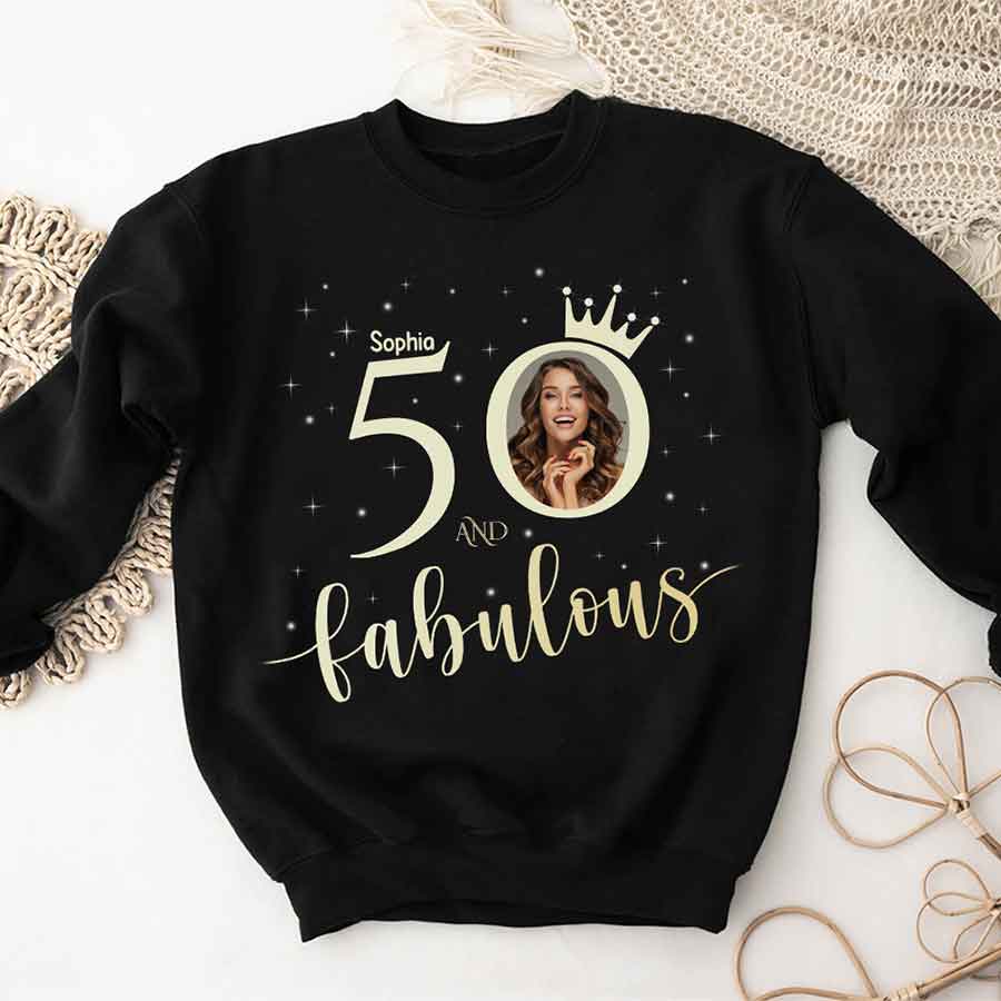 50th Birthday Shirts, Custom Birthday Shirts, Turning 50 Shirt, Gifts For Women Turning 50, 50 And Fabulous Shirt, 50th Birthday Shirts For Her - YPT-HCT
