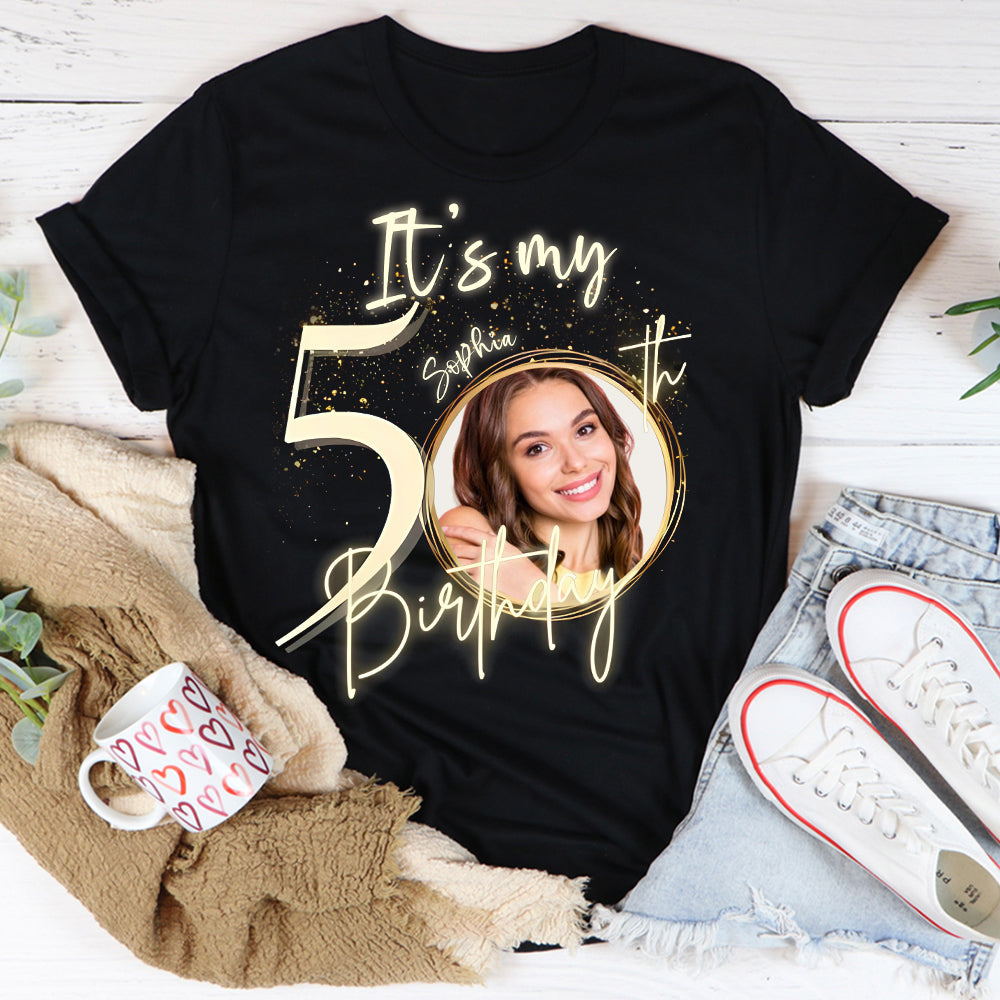 50th Birthday Shirts, Custom Birthday Shirts, Turning 50 Shirt, Gifts For Women Turning 50, 50 And Fabulous Shirt, 50th Birthday Shirts For Her-YPT-HMT