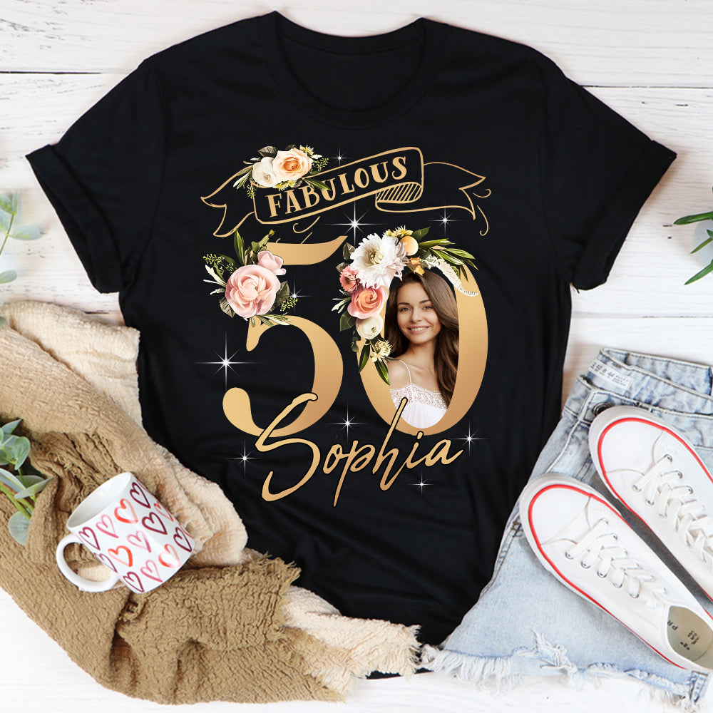 50th Birthday Shirts, Custom Birthday Shirts, Turning 50 Shirt, Gifts For Women Turning 50, 50 And Fabulous Shirt, 50th Birthday Shirts For Her - YPT-HMT