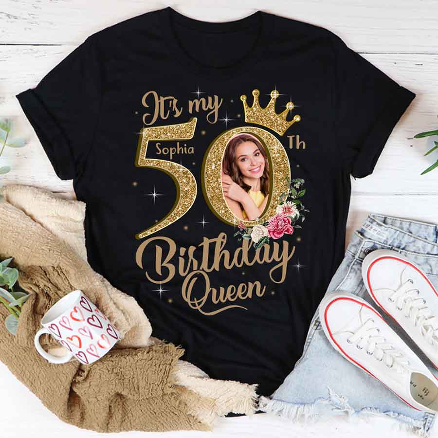 50th Birthday Shirts, Custom Birthday Shirts, Turning 50 Shirt, Gifts For Women Turning 50, 50 And Fabulous Shirt, 50th Birthday Shirts For Her-YPT-HCT
