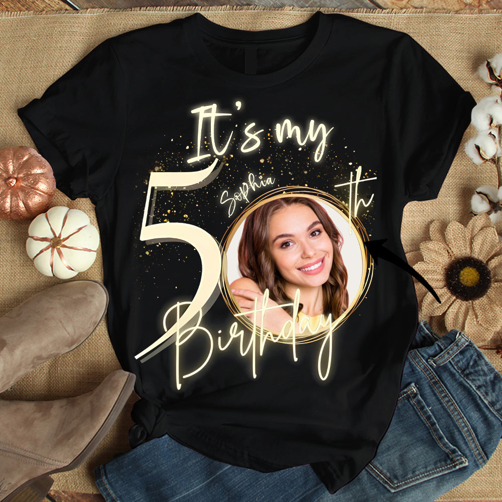 50th Birthday Shirts, Custom Birthday Shirts, Turning 50 Shirt, Gifts For Women Turning 50, 50 And Fabulous Shirt, 50th Birthday Shirts For Her-YPT-HMT