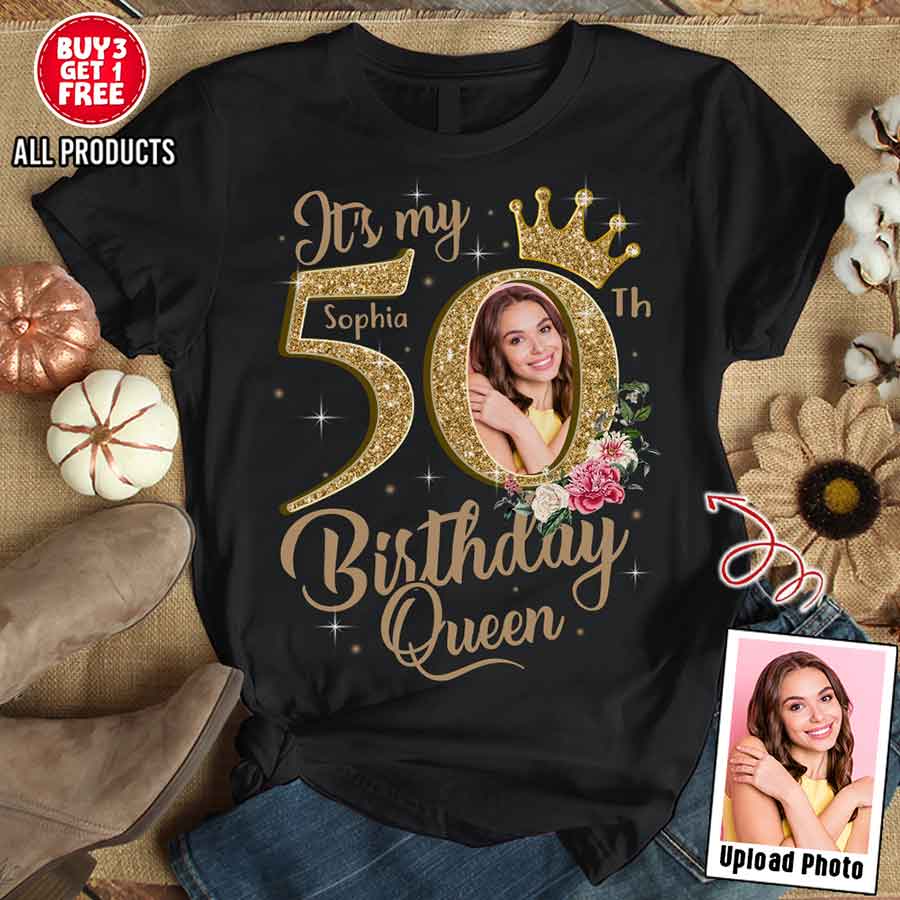 50th Birthday Shirts, Custom Birthday Shirts, Turning 50 Shirt, Gifts For Women Turning 50, 50 And Fabulous Shirt, 50th Birthday Shirts For Her-YPT-HCT