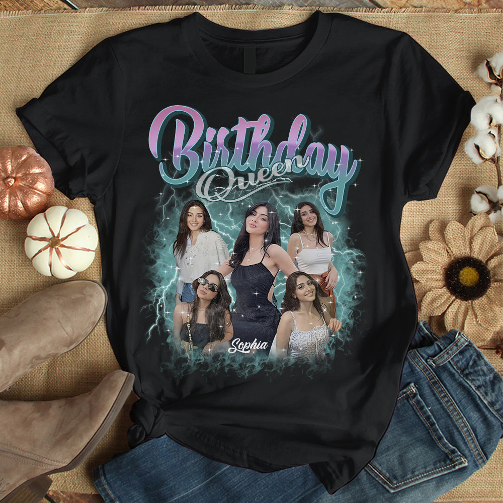 Birthday Shirts, Custom Photo Birthday Shirts, Birthday Shirts For Black Women, Its My Birthday Shirt, Birthday Queen Shirt-YPT-HCT