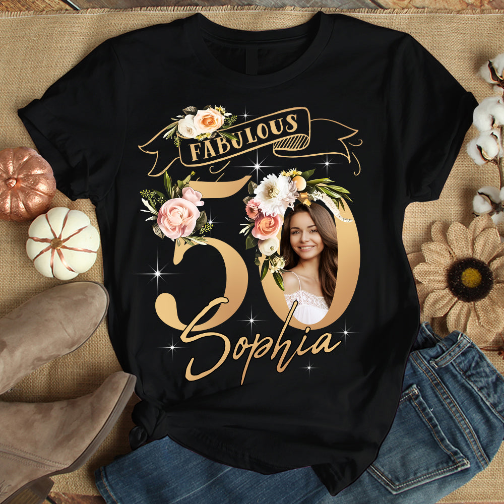 50th Birthday Shirts, Custom Birthday Shirts, Turning 50 Shirt, Gifts For Women Turning 50, 50 And Fabulous Shirt, 50th Birthday Shirts For Her - YPT-HMT