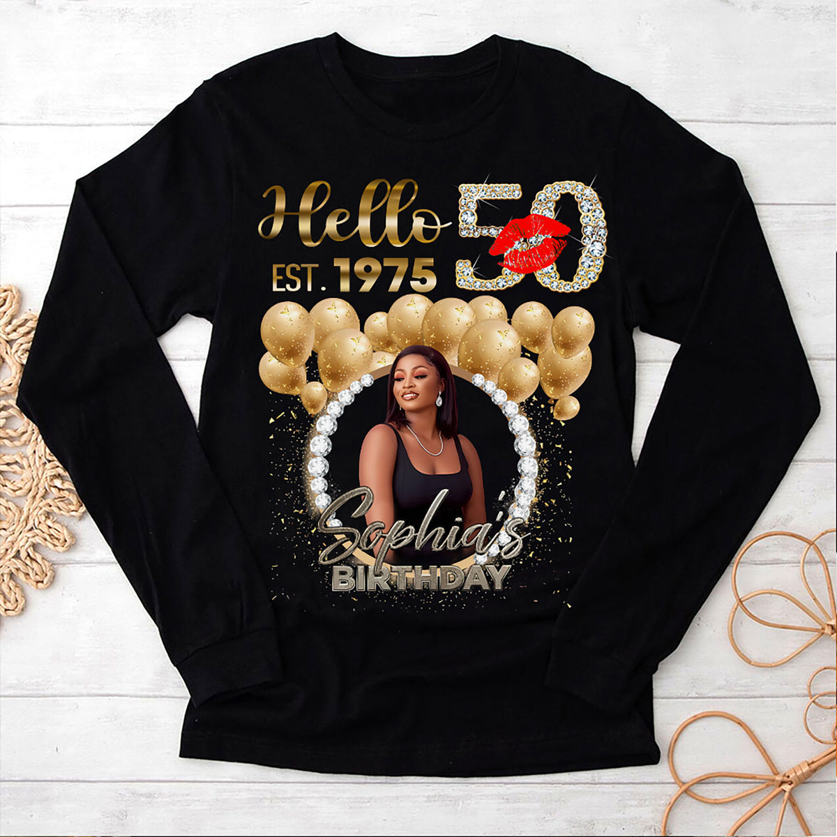 50th Birthday Shirts, Custom Birthday Shirts, Turning 50 Shirt, Gifts For Women Turning 50, 50 And Fabulous Shirt, 1975 Shirt, 50th Birthday Shirts For Her-YPT-HMT