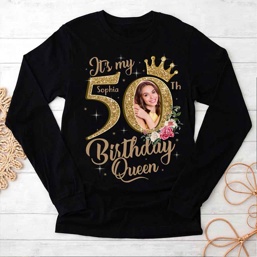 50th Birthday Shirts, Custom Birthday Shirts, Turning 50 Shirt, Gifts For Women Turning 50, 50 And Fabulous Shirt, 50th Birthday Shirts For Her-YPT-HCT