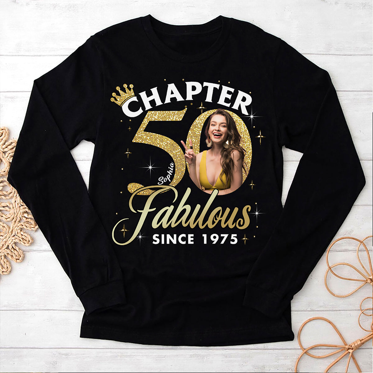 Chapter 50, 50th Birthday Unique T Shirt For Woman, Custom Birthday Shirt, Her Gifts For 50 Years Old , Turning 50 Birthday Cotton Shirt-YPT-HMT