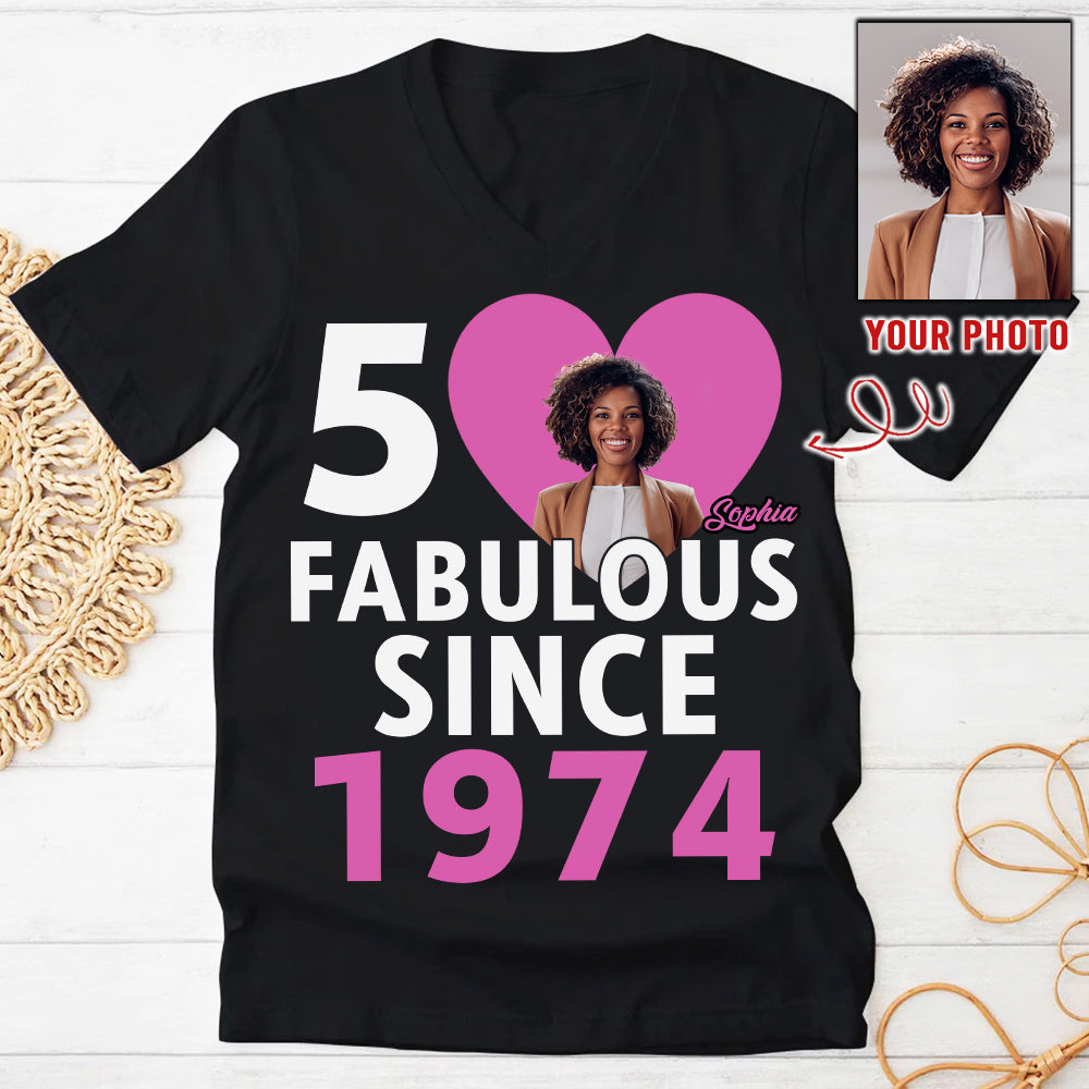 Chapter 50, Fabulous Since 1974 50th Birthday Unique T Shirt For Woman, Her Gifts For 50 Years Old , Turning 50 Birthday Cotton Shirt - HCT