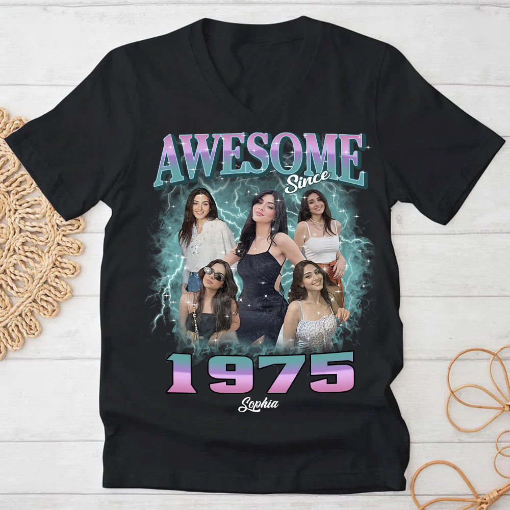 50th Birthday Shirts, Custom Birthday Shirts, Turning 50 Shirt, Gifts For Women Turning 50, 50 And Fabulous Shirt, 1974 Shirt, 50th Birthday Shirts For Her-YPT-HCT