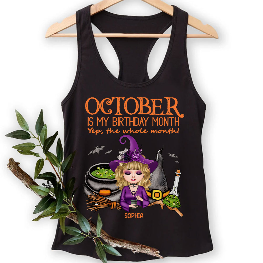 Personalized October Birthday Shirt, Custom Birthday Shirt, Queens was Born In October, October Birthday Shirts For Woman, October Birthday Gifts-YPT-HCT