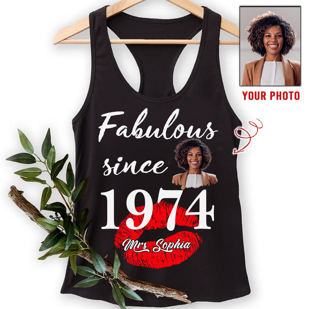 50th Birthday Shirts For Her, Personalised 50th Birthday Gifts, 1974 T Shirt, 50 And Fabulous Shirt, 50th Birthday Shirt Ideas, Gift Ideas 50th Birthday Woman - HCT