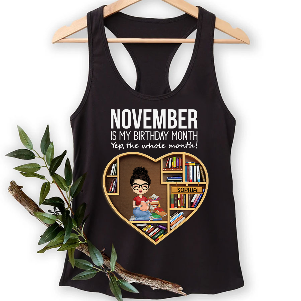 November Birthday Shirt, Custom Birthday Shirt, Queens Are Born In November, Who loves Book