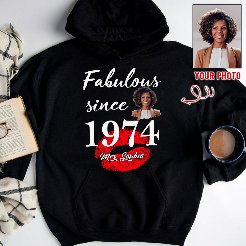 50th Birthday Shirts For Her, Personalised 50th Birthday Gifts, 1974 T Shirt, 50 And Fabulous Shirt, 50th Birthday Shirt Ideas, Gift Ideas 50th Birthday Woman - HCT