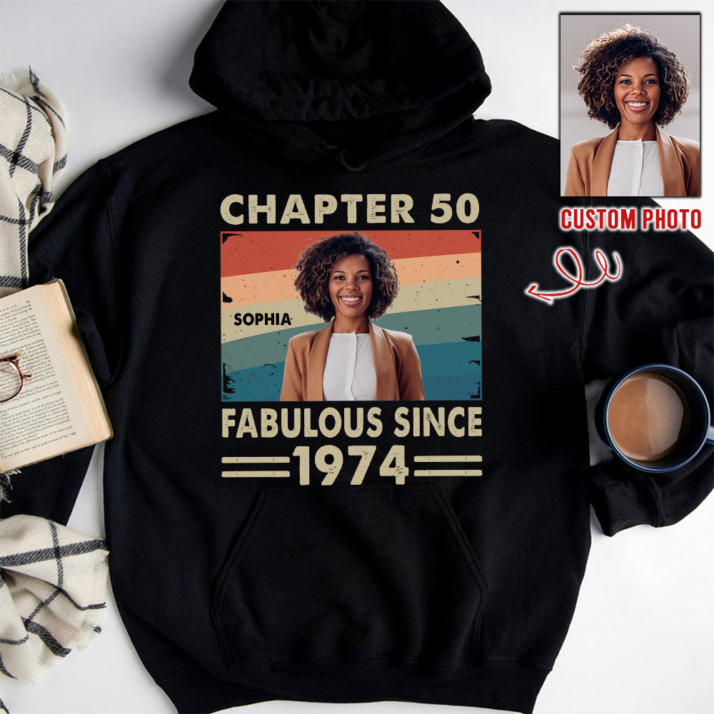 Chapter 50, Fabulous Since 1974 50th Birthday Unique T Shirt For Woman, Her Gifts For 50 Years Old , Turning 50 Birthday Cotton Shirt - HCT