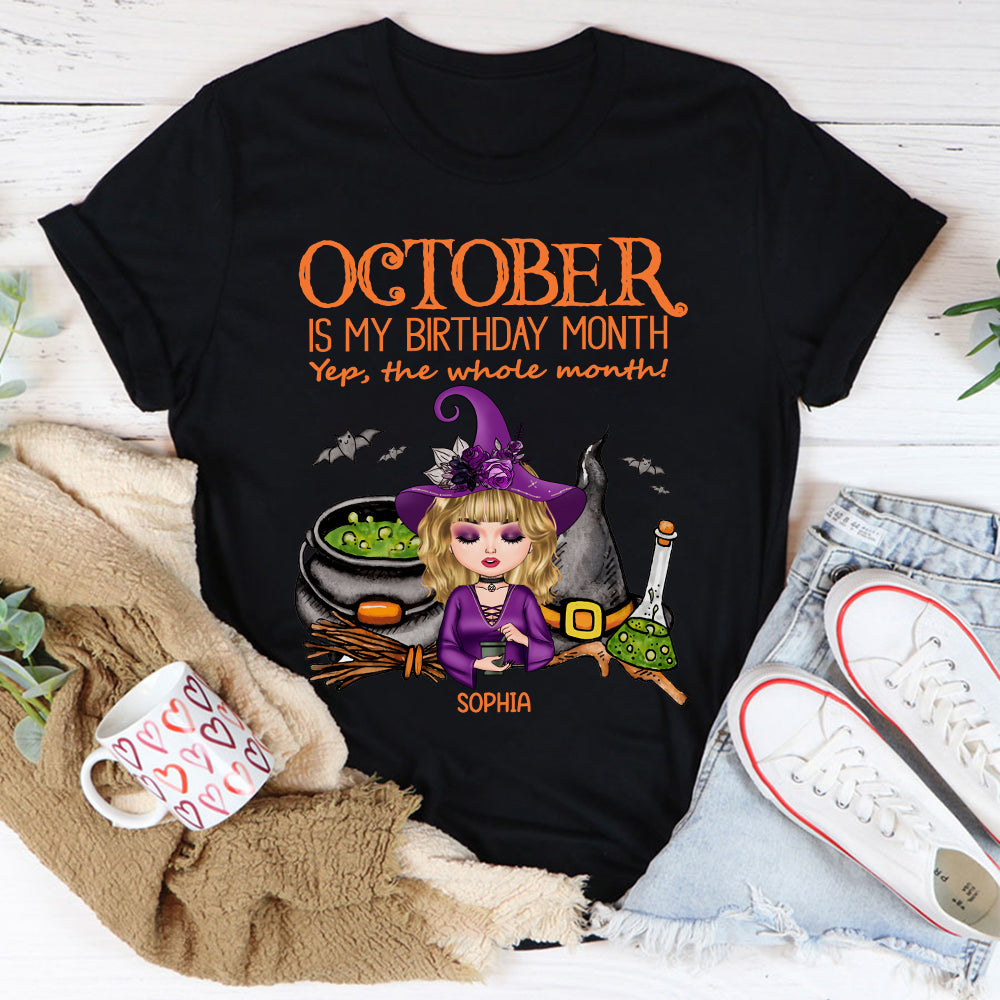 Personalized October Birthday Shirt, Custom Birthday Shirt, Queens was Born In October, October Birthday Shirts For Woman, October Birthday Gifts-YPT-HCT
