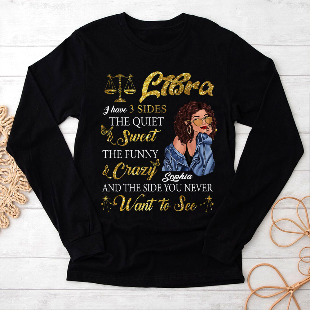 Personalized Libra Zodiac t shirt, Libra Birthday shirt, Libra t shirts for ladies, Libra queen t shirt, Libra Queen Birthday shirt-YPT-HCT