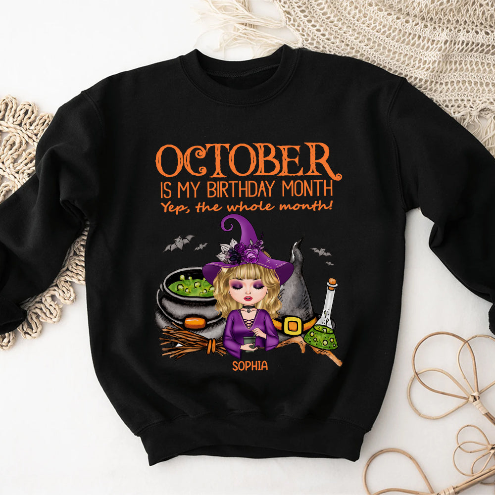 Personalized October Birthday Shirt, Custom Birthday Shirt, Queens was Born In October, October Birthday Shirts For Woman, October Birthday Gifts-YPT-HCT
