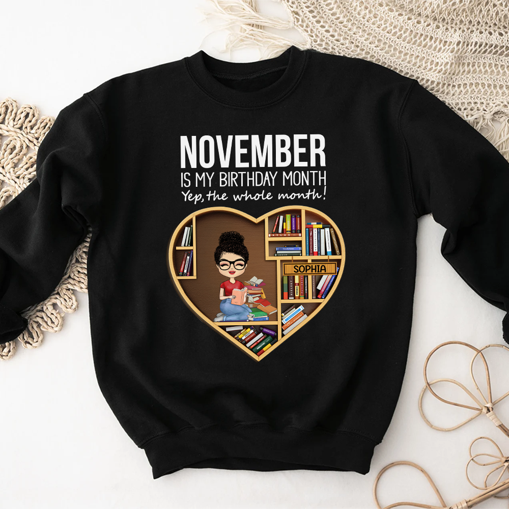 November Birthday Shirt, Custom Birthday Shirt, Queens Are Born In November, Who loves Book