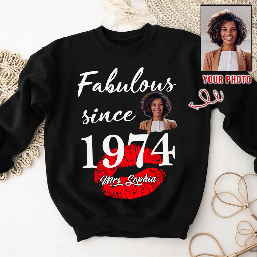 50th Birthday Shirts For Her, Personalised 50th Birthday Gifts, 1974 T Shirt, 50 And Fabulous Shirt, 50th Birthday Shirt Ideas, Gift Ideas 50th Birthday Woman - HCT