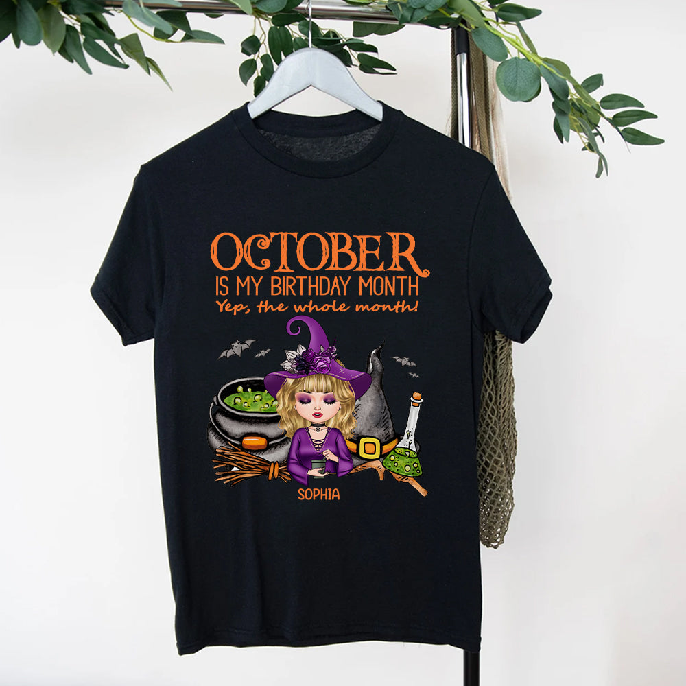 Personalized October Birthday Shirt, Custom Birthday Shirt, Queens was Born In October, October Birthday Shirts For Woman, October Birthday Gifts-YPT-HCT