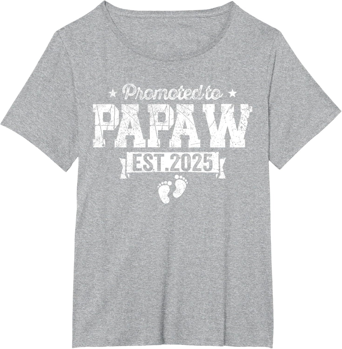 Retro Promoted To Papaw 2025 New Papaw First Father&#39;s Day T-Shirt, Small, Black