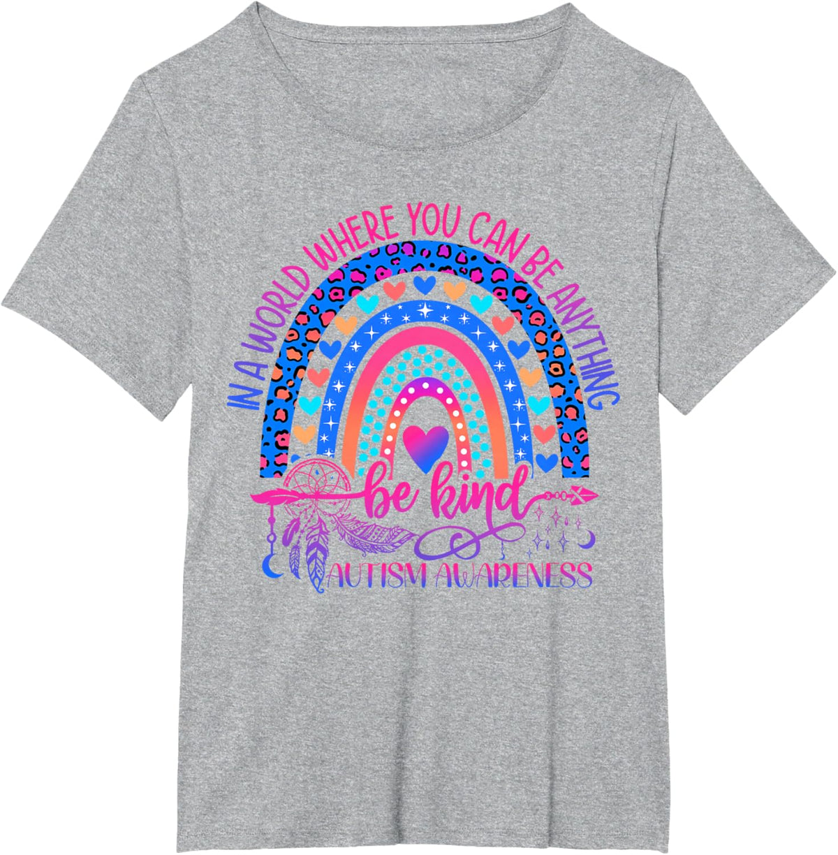 Autism Awareness Be Kind Leopard Rainbow Choose Kindness