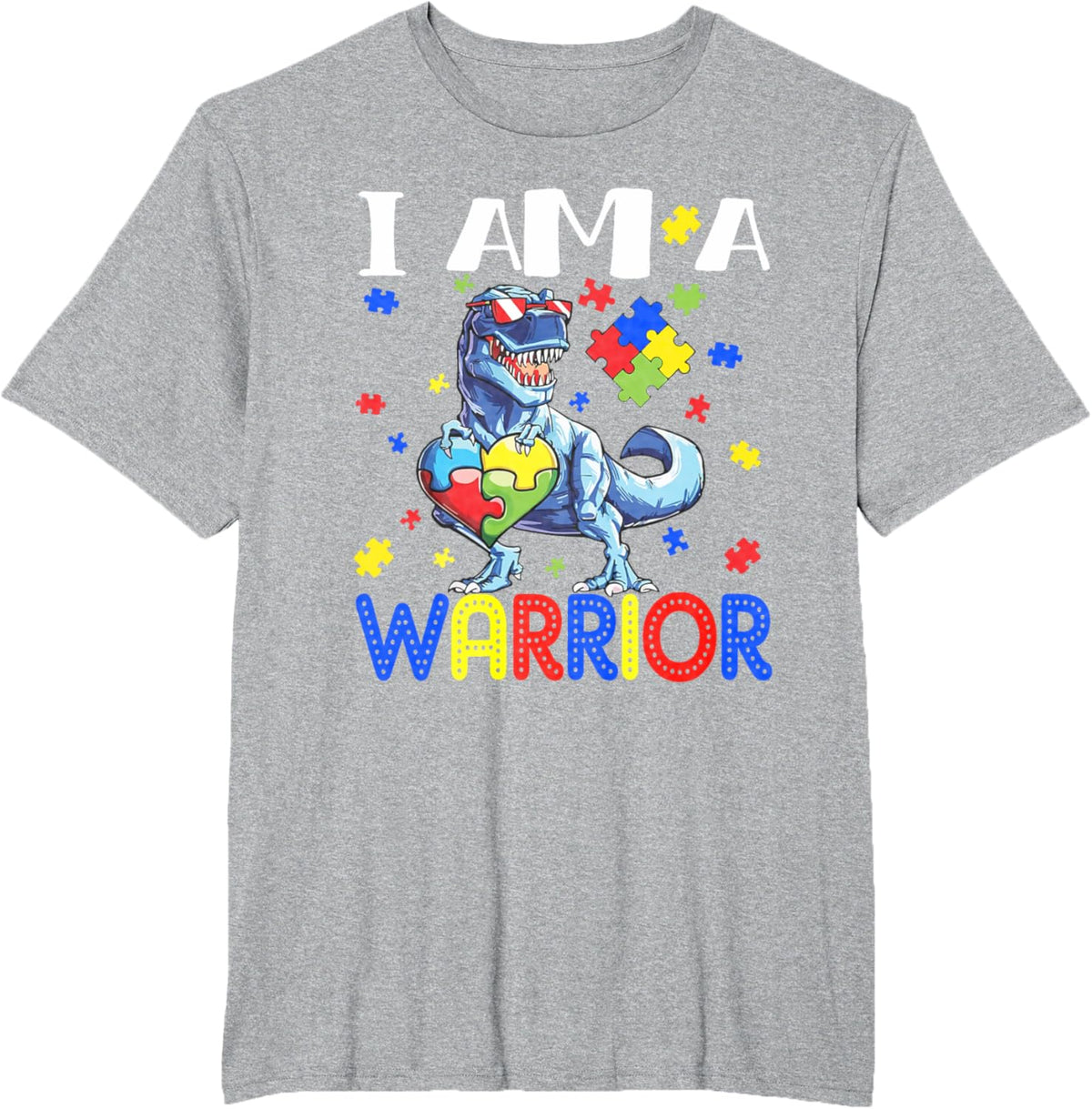 I Am A Warrior Autism Boys Family Dinosaur Autism Awareness