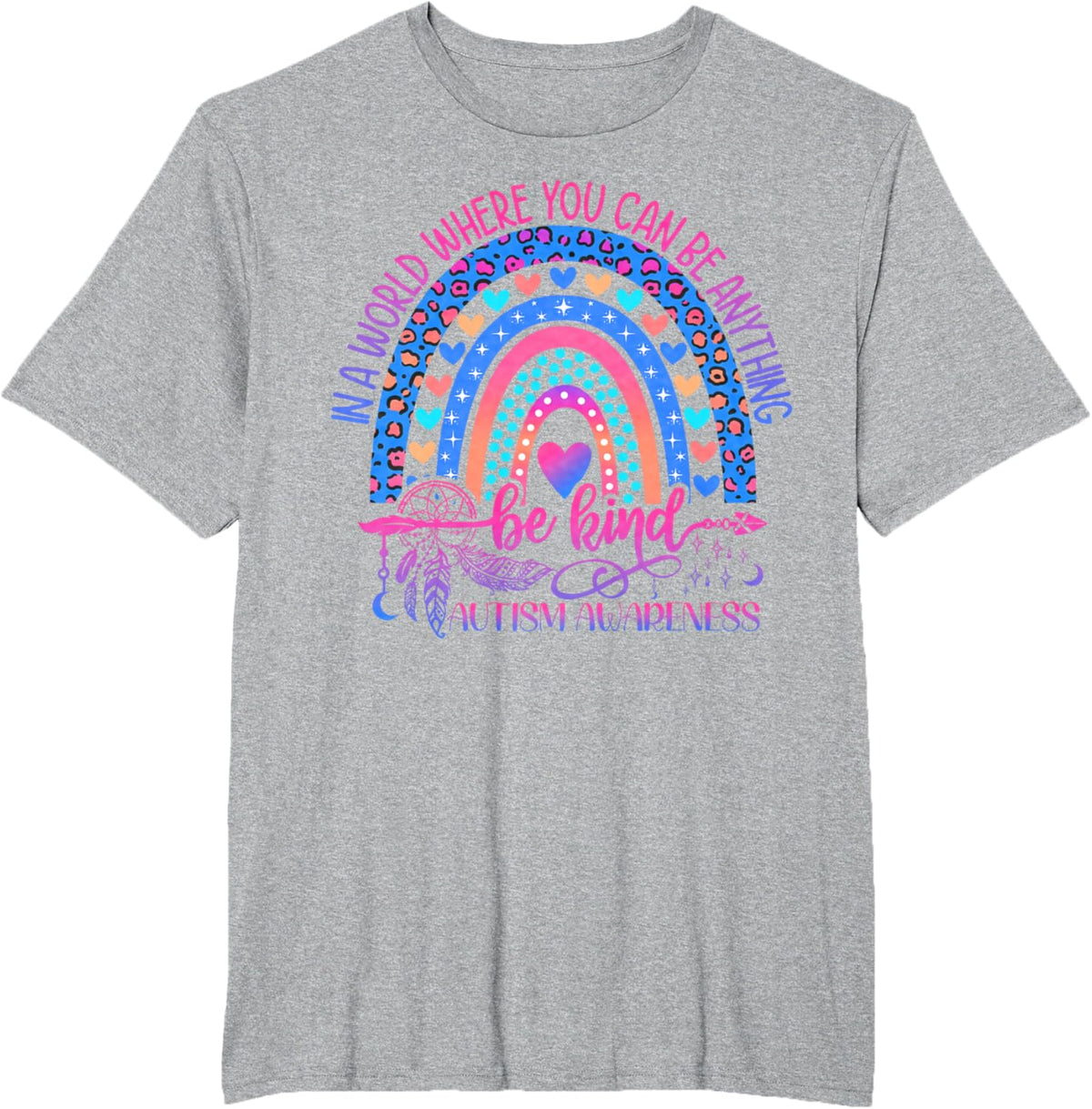 Autism Awareness Be Kind Leopard Rainbow Choose Kindness