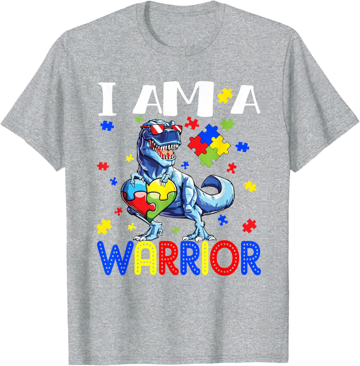 I Am A Warrior Autism Boys Family Dinosaur Autism Awareness