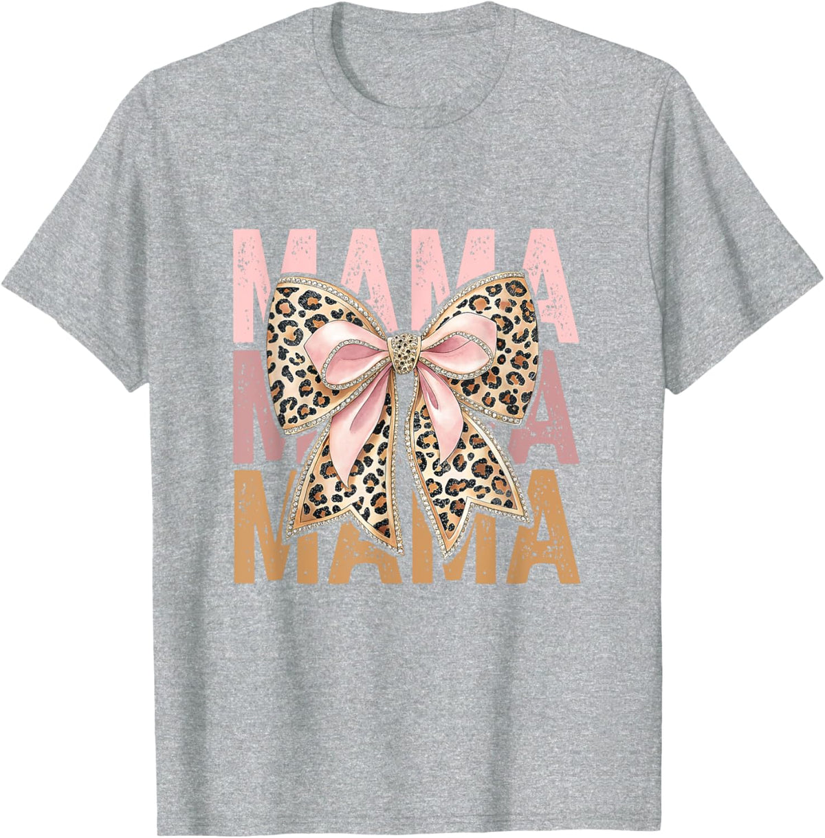 Retro Leopard Mama,Cute Mom Retro Coquette Bow Mother&#39;s Day