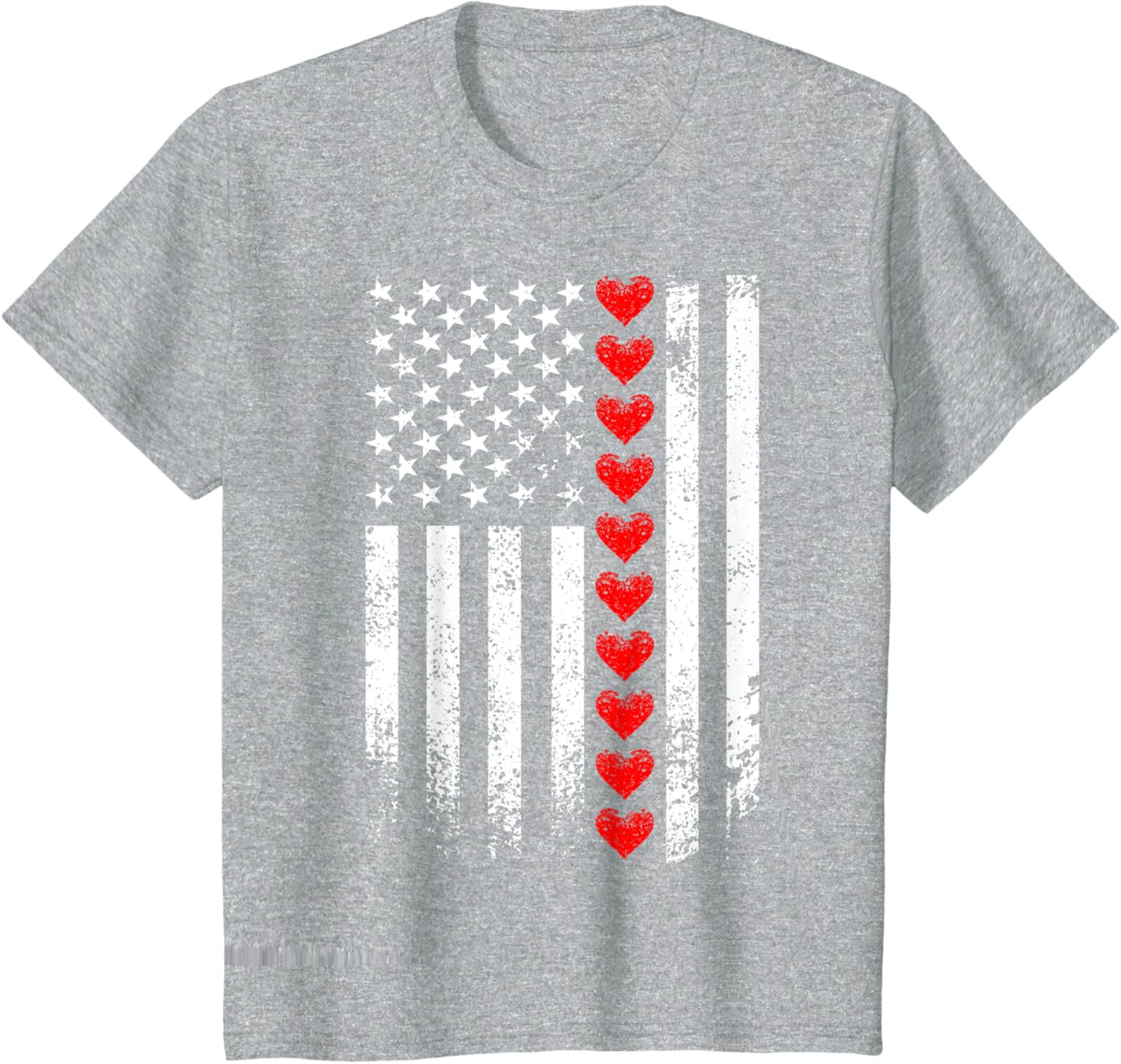 Vintage Valentines Day American Flag Hearts Mens Boys Kids