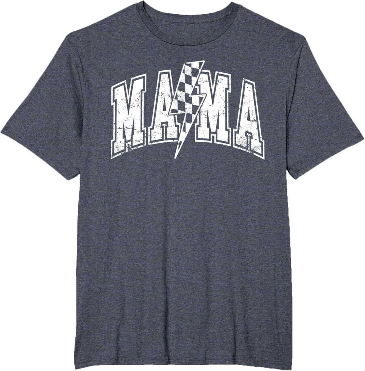 Mama Lightning Bolt Checkered Varsity Mom Women Mother&#39;s Day Mother Shirt