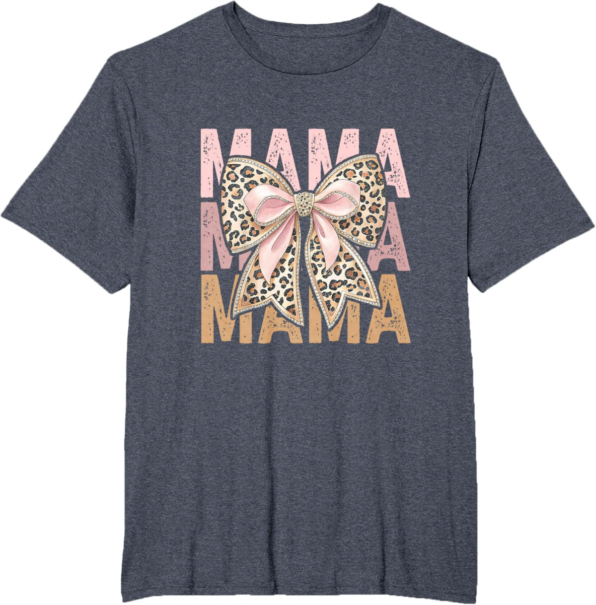 Retro Leopard Mama,Cute Mom Retro Coquette Bow Mother&#39;s Day