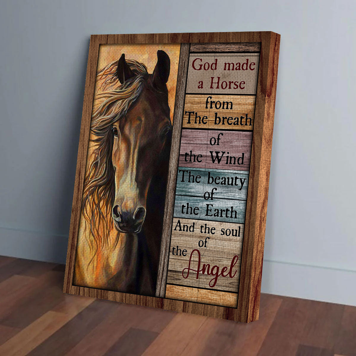 God Made A Horse From The Breath Of The Wind Canvas With Frame